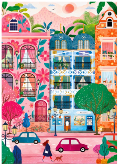 Immagine di Puzzle Pieces and Peace Flower Power