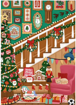 Immagine di Puzzle Pieces and Peace Christmas Staircase