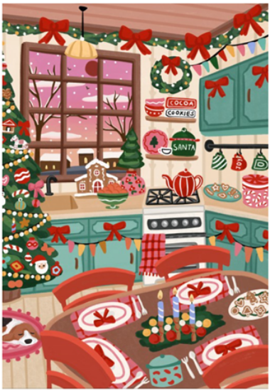Immagine di Puzzle Pieces and peace Christmas Kitchen